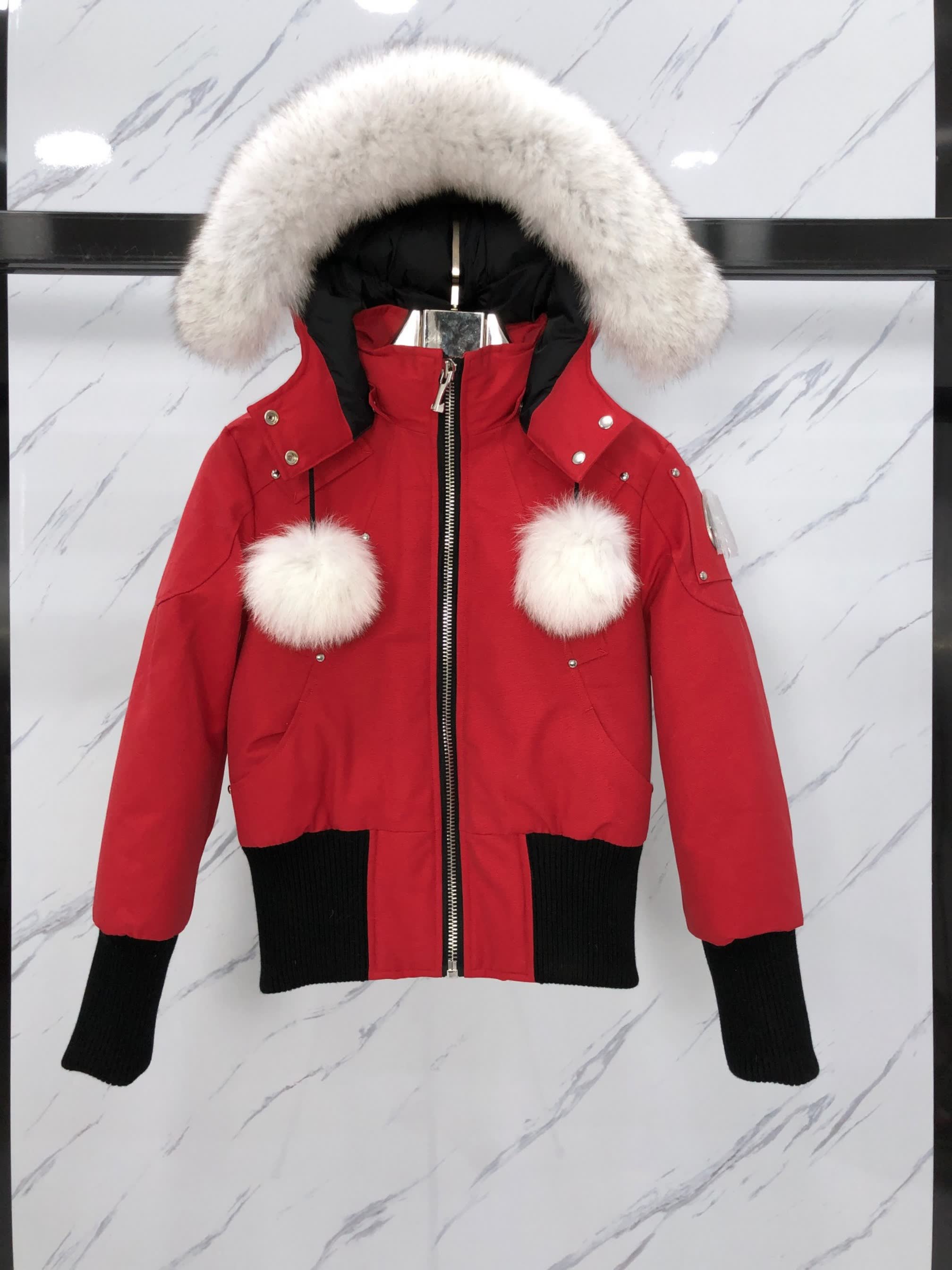 Moose Knuckles Fur Pom Bomber Jacket Moose Knuckles Fur Pom Bomber Jacket
